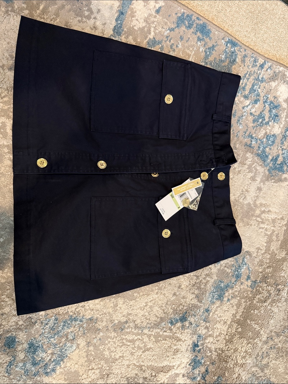 Brand new with tags- Navy Button front Pocket Skirt